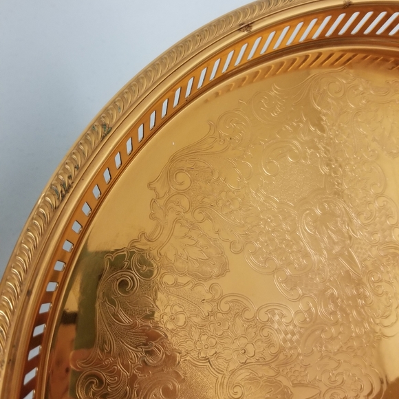 Copper Craft Guild round tray - Picture 4 of 13